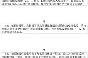 無產(chǎn)氣圓柱鋰離子電池的制備方法