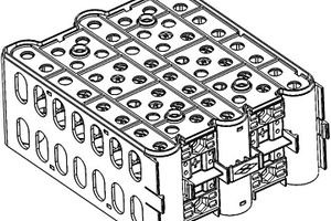 圓柱形鋰離子電池組合框架