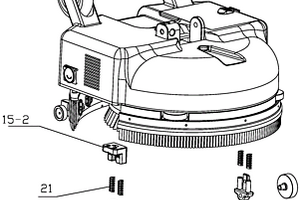 洗地機(jī)底架離心力和下壓力抵消結(jié)構(gòu)