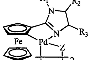 二茂鐵基咪唑啉環(huán)鈀化合物、其制備以及在催化合成偶聯(lián)產(chǎn)物方面的應(yīng)用