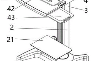 用于醫(yī)用護(hù)理的新型筆記本臺(tái)車