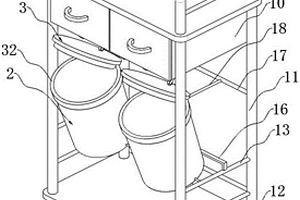 護(hù)理車專用的垃圾桶收集裝置