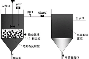 利用稻殼炭處理含氮磷廢水制備鳥糞石的方法