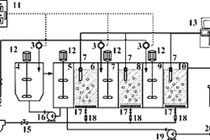 分段進(jìn)水MBBR脫氮除磷的裝置