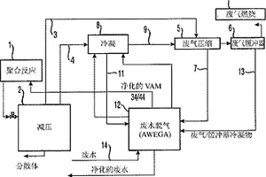 處理來自乙酸乙烯酯和乙烯在水介質(zhì)中聚合的廢水和廢氣冷凝物的方法