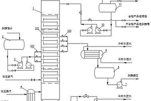 甲醇精餾過程副產(chǎn)雜醇提質(zhì)回收系統(tǒng)