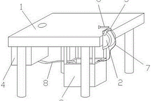 自帶水箱的數(shù)控機(jī)床工作臺(tái)用清洗裝置