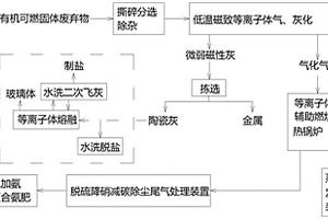 可燃性固體廢物的等離子體氣化熔融處理系統(tǒng)及工藝