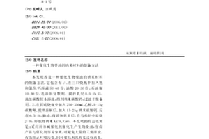 催化生物柴油的納米材料的制備方法