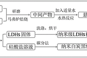 粉煤灰制備層狀雙氫氧化物和白炭黑的方法