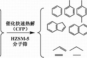 生物質(zhì)與塑料共催化熱解制備芳烴的方法