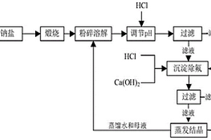 含氟氯化鈉鹽分離精制的方法