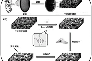 組裝有氯化血紅素的碳纖維支架及其制備方法和應用