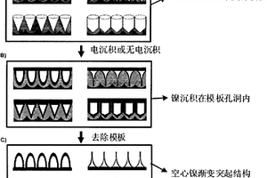 三維金屬鎳納米漸變體陣列結(jié)構(gòu)及其制備方法