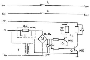 開(kāi)關(guān)管控制的即熱式電熱水器通用的防電墻裝置