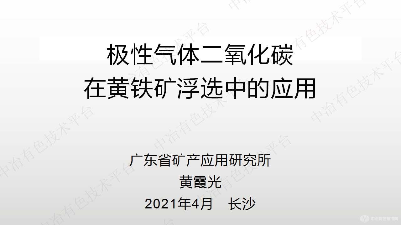 極性氣體二氧化碳在黃鐵礦浮選中的應用