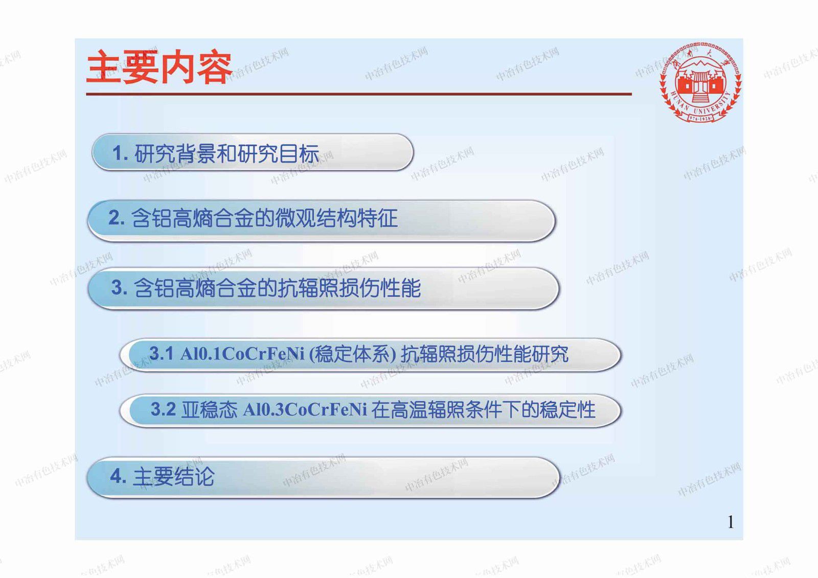 含鋁高熵合金抗輻照損傷性能研究