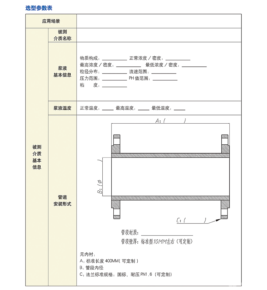 聲阻抗礦漿濃度計選型參數(shù)