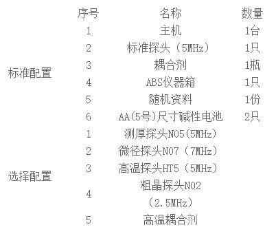 MT150超聲波測厚儀-儀器配置