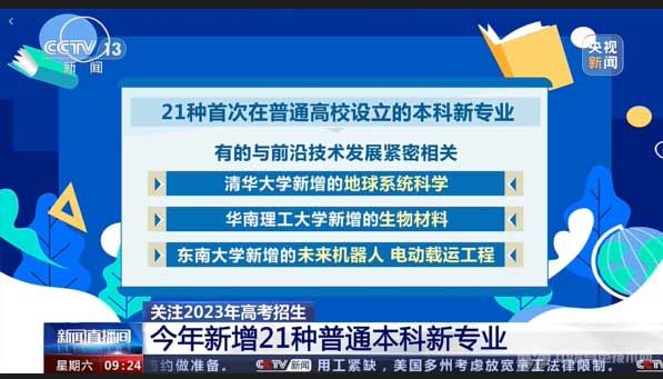 2023年新增21種普通本科新專(zhuān)業(yè)