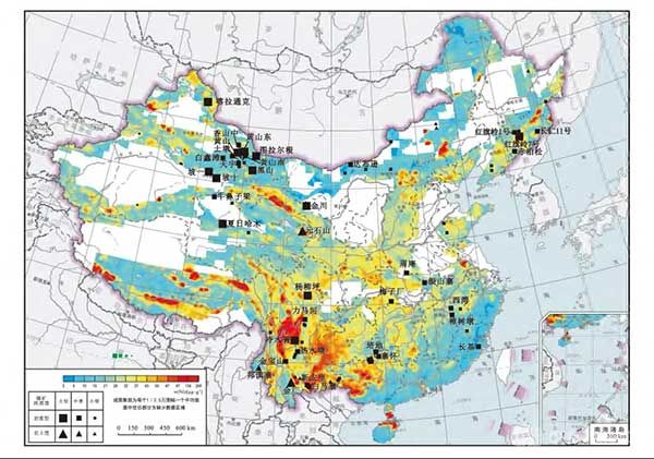 中國鎳地球化學(xué)及鎳資源分布圖