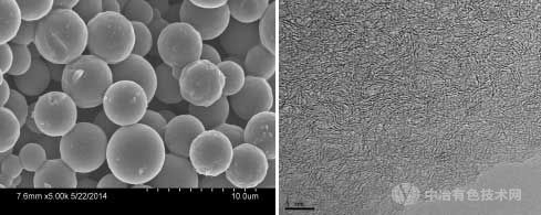 硬炭負(fù)極材料的SEM與HRTEM照片