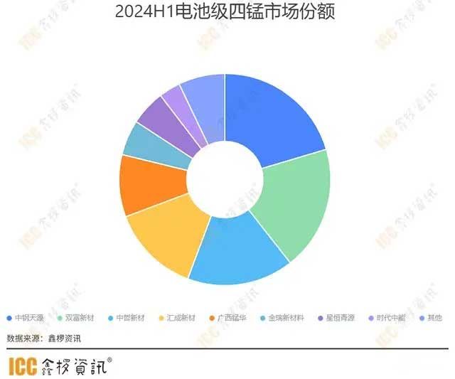 2024H1電池級四錳市場份額