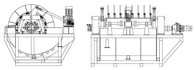 高負(fù)壓盤式真空過濾機(jī)外形圖