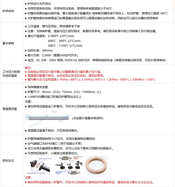 OTF-1200X-60UV 1100℃Φ50管式高壓爐