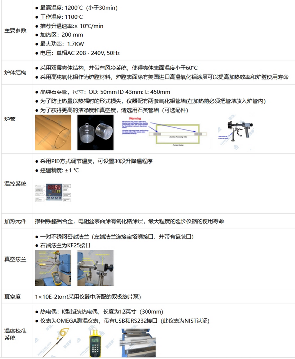 帶有溫度校準(zhǔn)系統(tǒng)的開(kāi)啟式管式爐