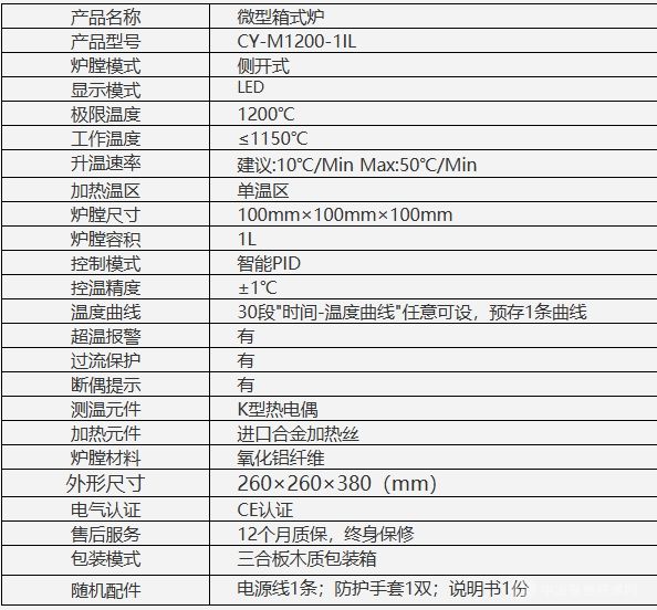 1200℃微型箱式爐1L