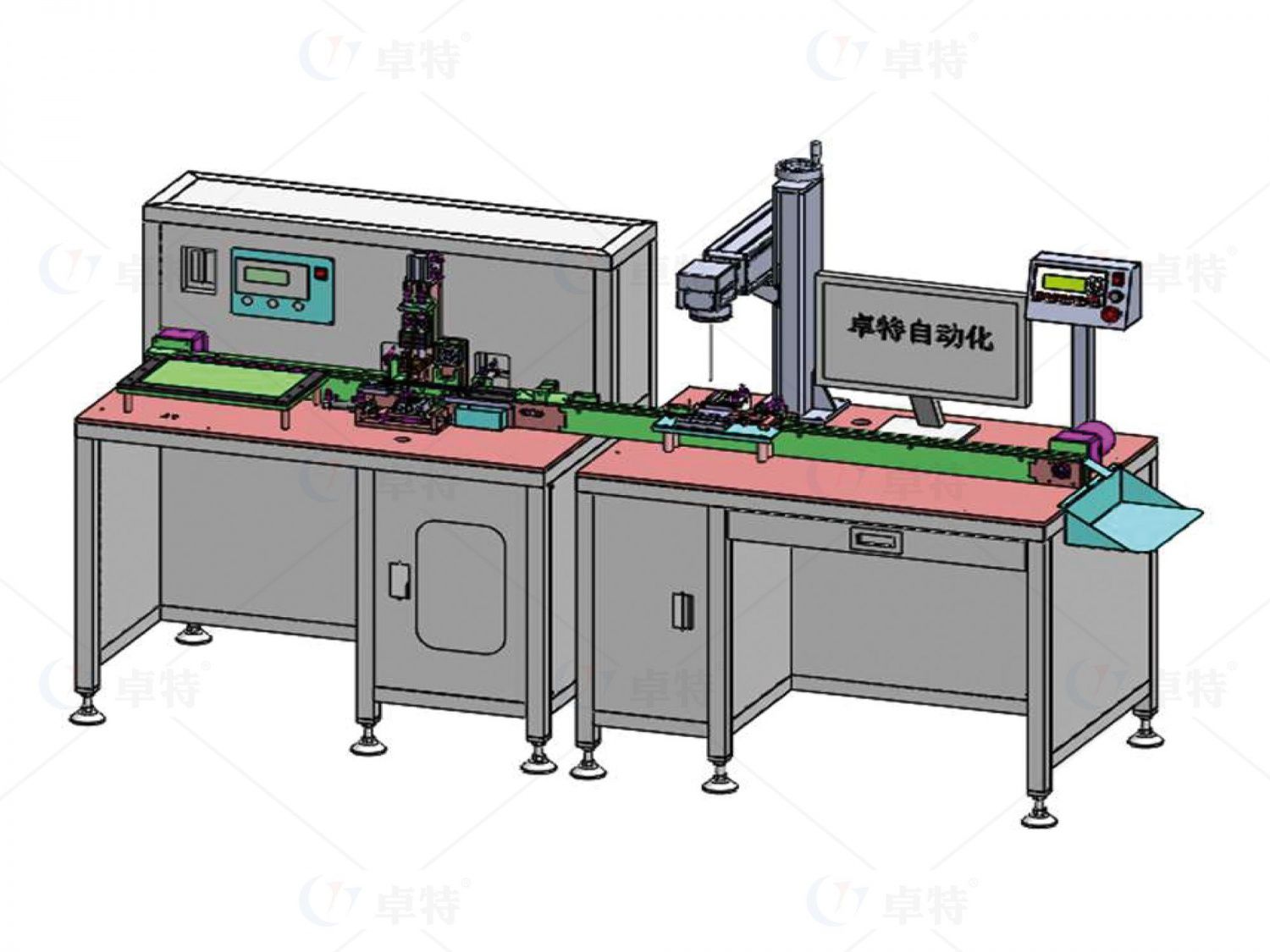 半自動(dòng)扣式電池激光打碼一體機(jī)