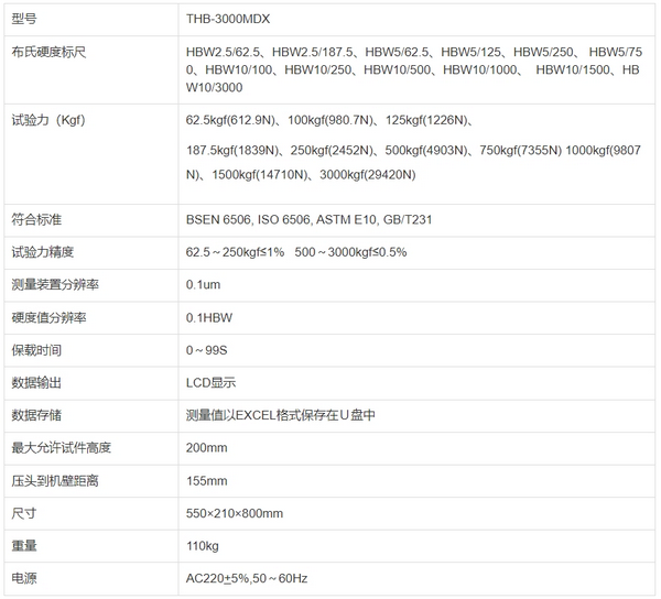 THB-3000MDX 自動轉(zhuǎn)塔數(shù)顯布氏硬度計