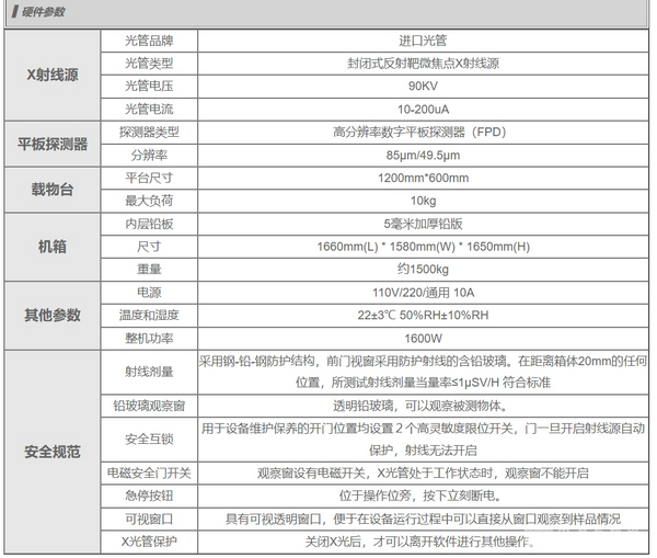 XRAY射線檢測設(shè)備定制版 HF-P100